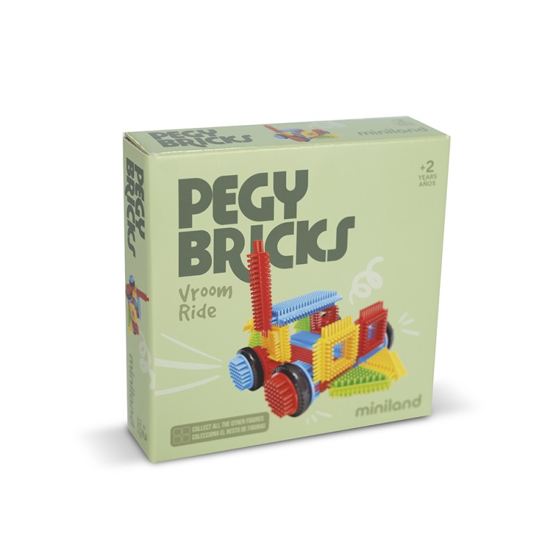 MINILAND ΠΑΙΧΝΙΔΙ ΚΑΤΑΣΚΕΥΗΣ PEGY BRICKS -  VROOM RIDE