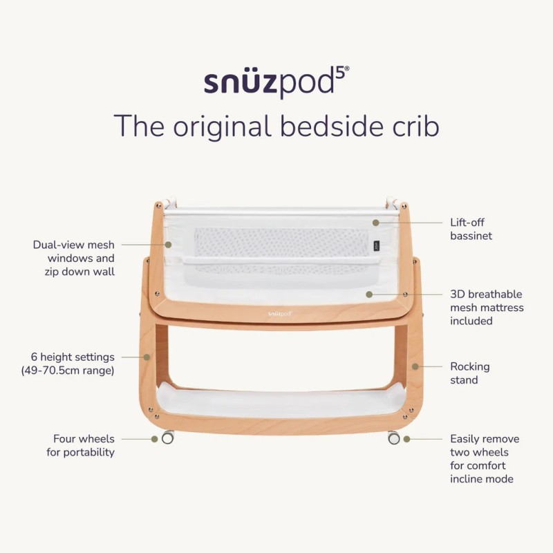 SNUZ ΒΡΕΦΙΚΟ ΛΙΚΝΟ SNUZPOD5 CASHMERE