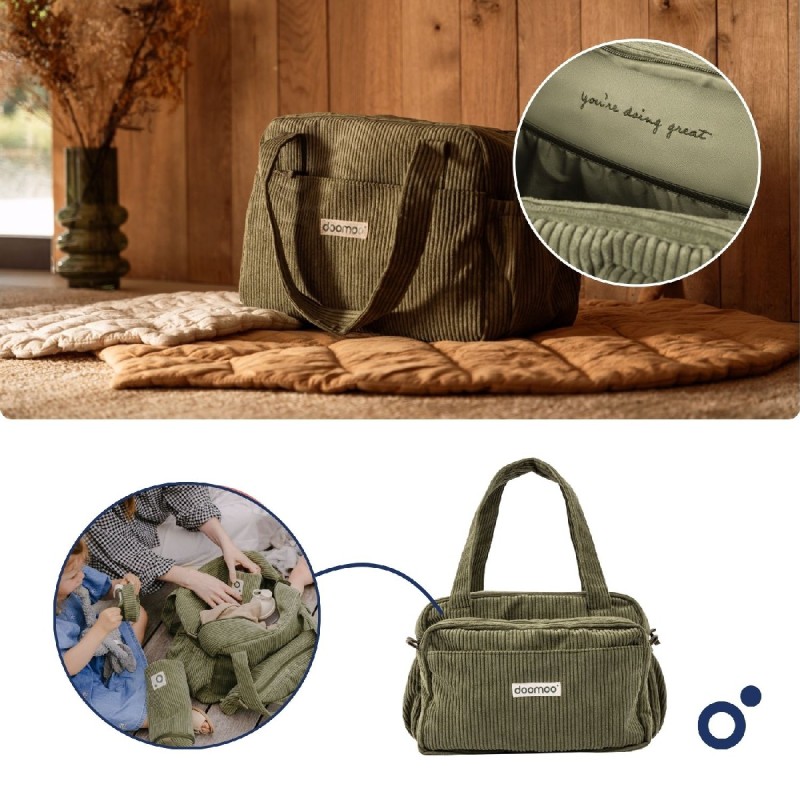 DOOMOO FLUFFY DIAPER BAG KAKHI - ΤΣΑΝΤΑ ΑΛΛΑΞΙΕΡΑ