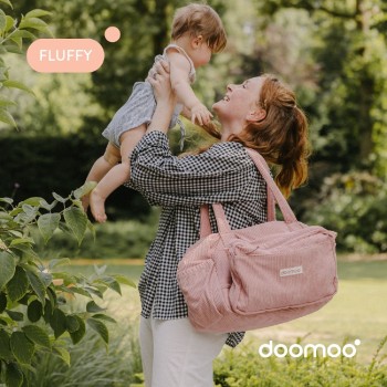 DOOMOO FLUFFY DIAPER BAG PINK - ΤΣΑΝΤΑ ΑΛΛΑΞΙΕΡΑ