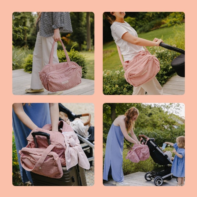 DOOMOO FLUFFY DIAPER BAG PINK - ΤΣΑΝΤΑ ΑΛΛΑΞΙΕΡΑ