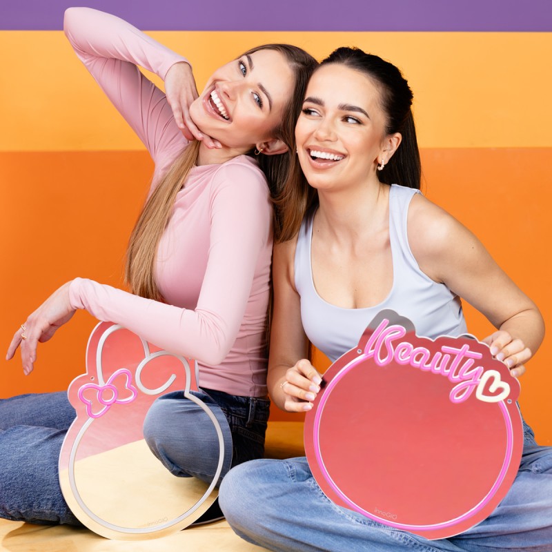 INNOGIO ΚΑΘΡΕΦΤΗΣ ΚΑΛΛΥΝΤΙΚΩΝ ΜΕ NEON LED ΦΩΤΙΣΜΟ BEAUTY
