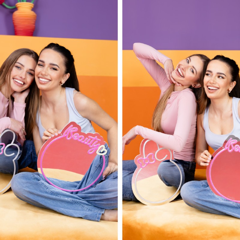 INNOGIO ΚΑΘΡΕΦΤΗΣ ΚΑΛΛΥΝΤΙΚΩΝ ΜΕ NEON LED ΦΩΤΙΣΜΟ CLOUD