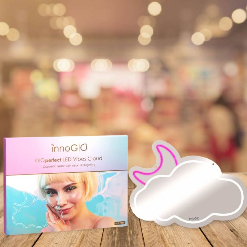 INNOGIO ΚΑΘΡΕΦΤΗΣ ΚΑΛΛΥΝΤΙΚΩΝ ΜΕ NEON LED ΦΩΤΙΣΜΟ CLOUD