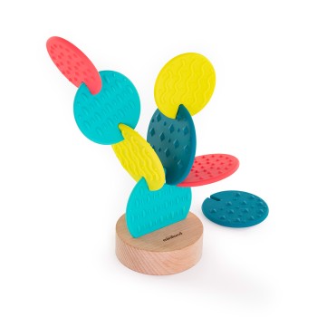 MINILAND ΠΑΙΧΝΙΔΙ ΑΙΣΘΗΣΕΩΝ ΑΠΟ ΣΙΛΙΚΟΝΗ & ΞΥΛΟ SENSORY CACTUS
