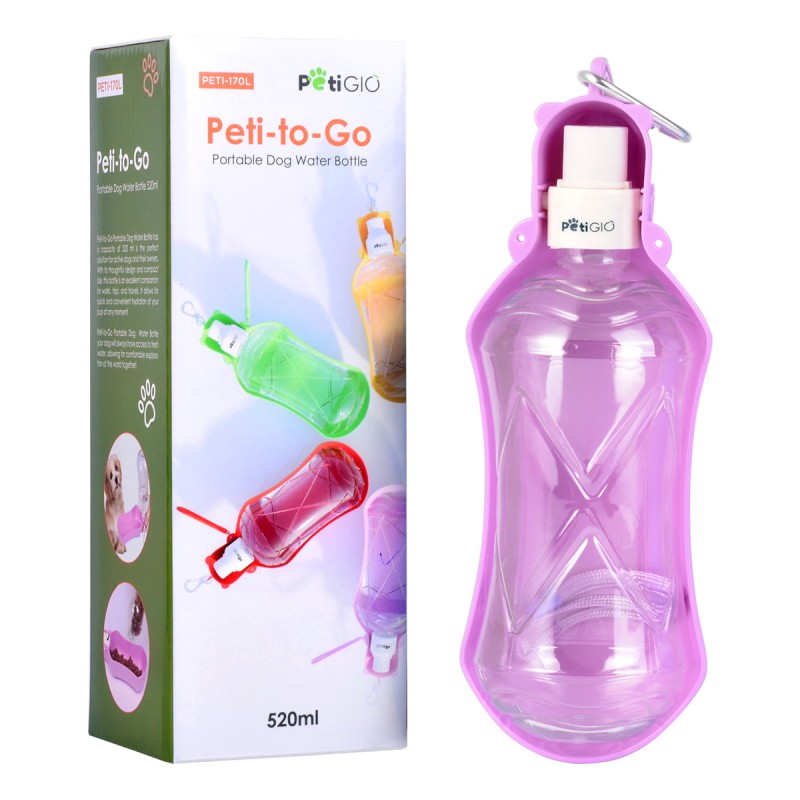 PETIGIO ΦΟΡΗΤΟ ΜΠΟΥΚΑΛΙ ΝΕΡΟΥ ΓΙΑ ΣΚΥΛΟΥΣ 520 ML ΜΩΒ