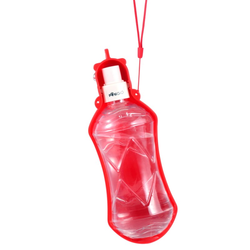 PETIGIO ΦΟΡΗΤΟ ΜΠΟΥΚΑΛΙ ΝΕΡΟΥ ΓΙΑ ΣΚΥΛΟΥΣ 520 ML ΚΟΚΚΙΝΟ