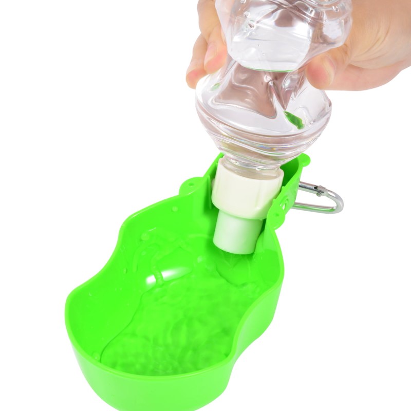 PETIGIO ΦΟΡΗΤΟ ΜΠΟΥΚΑΛΙ ΝΕΡΟΥ ΓΙΑ ΣΚΥΛΟΥΣ 280 ML ΠΡΑΣΙΝΟ