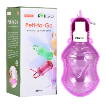 PETIGIO ΦΟΡΗΤΟ ΜΠΟΥΚΑΛΙ ΝΕΡΟΥ ΓΙΑ ΣΚΥΛΟΥΣ 280 ML ΜΩΒ