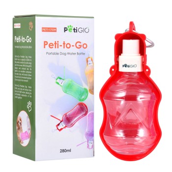 PETIGIO ΦΟΡΗΤΟ ΜΠΟΥΚΑΛΙ ΝΕΡΟΥ ΓΙΑ ΣΚΥΛΟΥΣ 280 ML ΚΟΚΚΙΝΟ