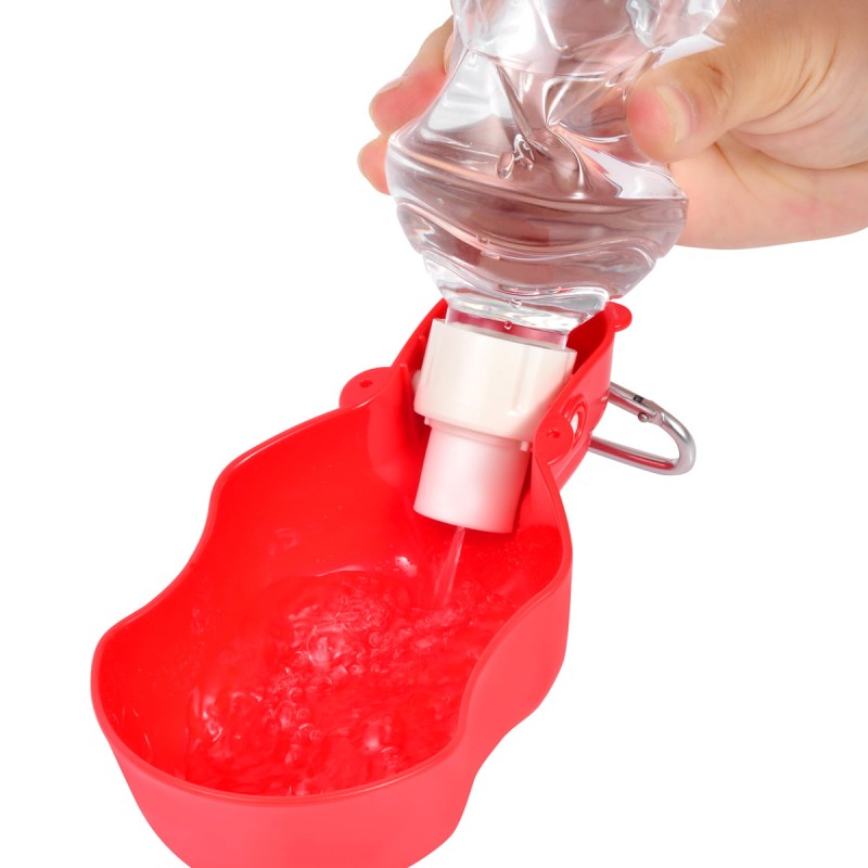 PETIGIO ΦΟΡΗΤΟ ΜΠΟΥΚΑΛΙ ΝΕΡΟΥ ΓΙΑ ΣΚΥΛΟΥΣ 280 ML ΚΟΚΚΙΝΟ