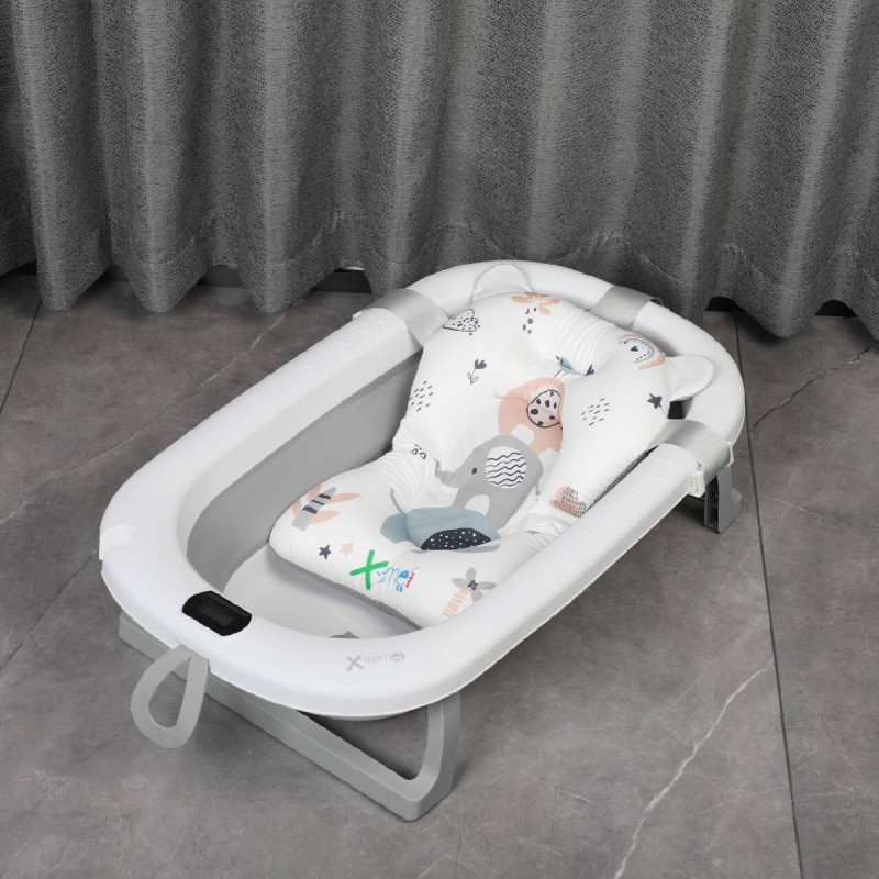 X-TREME BABY ΠΤΥΣΣΟΜΕΝΟ ΜΠΑΝΙΟ ΜΕ ΘΕΡΜΟΜΕΤΡΟ GREY