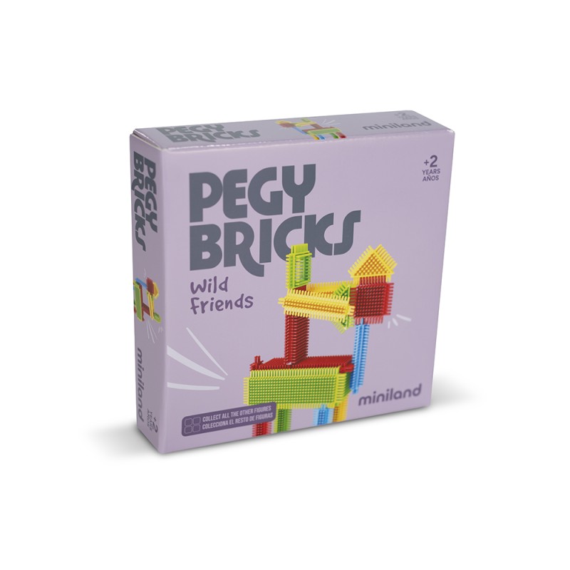 MINILAND ΠΑΙΧΝΙΔΙ ΚΑΤΑΣΚΕΥΗΣ PEGY BRICKS - WILD FRIENDS