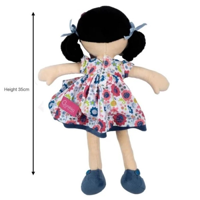 BONIKKA ΥΦΑΣΜΑΤΙΝΗ ΠΑΙΔΙΚΗ ΚΟΥΚΛΑ LILAC 35 CM