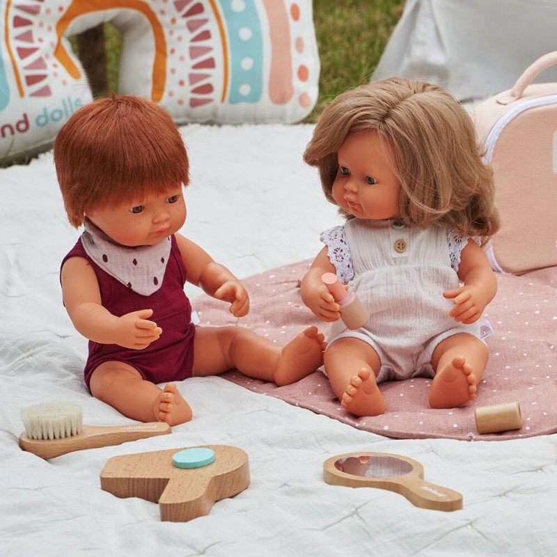 MINILAND ΚΟΥΚΛΑ ΑΓΟΡΙ ΜΕ GINGER ΜΑΛΛΙΑ 38 CM ΜΕ ΕΣΩΡΟΥΧΑ