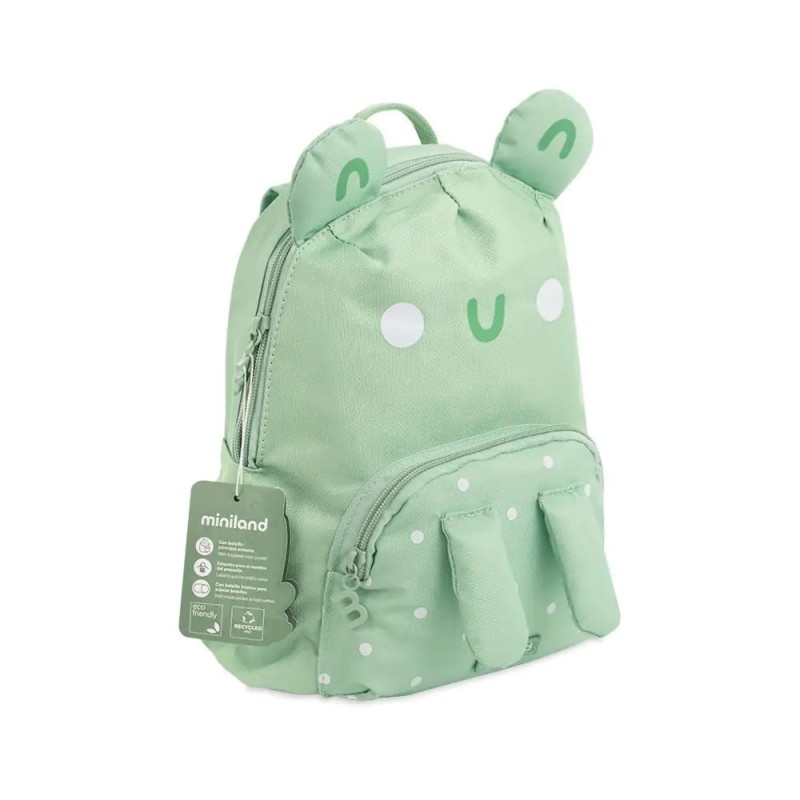MINILAND ΙΣΟΘΕΡΜΙΚΗ ΠΑΙΔΙΚΗ ΤΣΑΝΤΑ ΠΛΑΤΗΣ THERMI BAG PACK  GREEN FROG