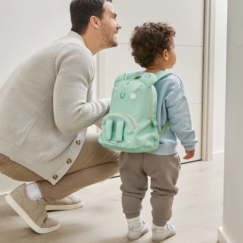 MINILAND ΙΣΟΘΕΡΜΙΚΗ ΠΑΙΔΙΚΗ ΤΣΑΝΤΑ ΠΛΑΤΗΣ THERMI BAG PACK  GREEN FROG