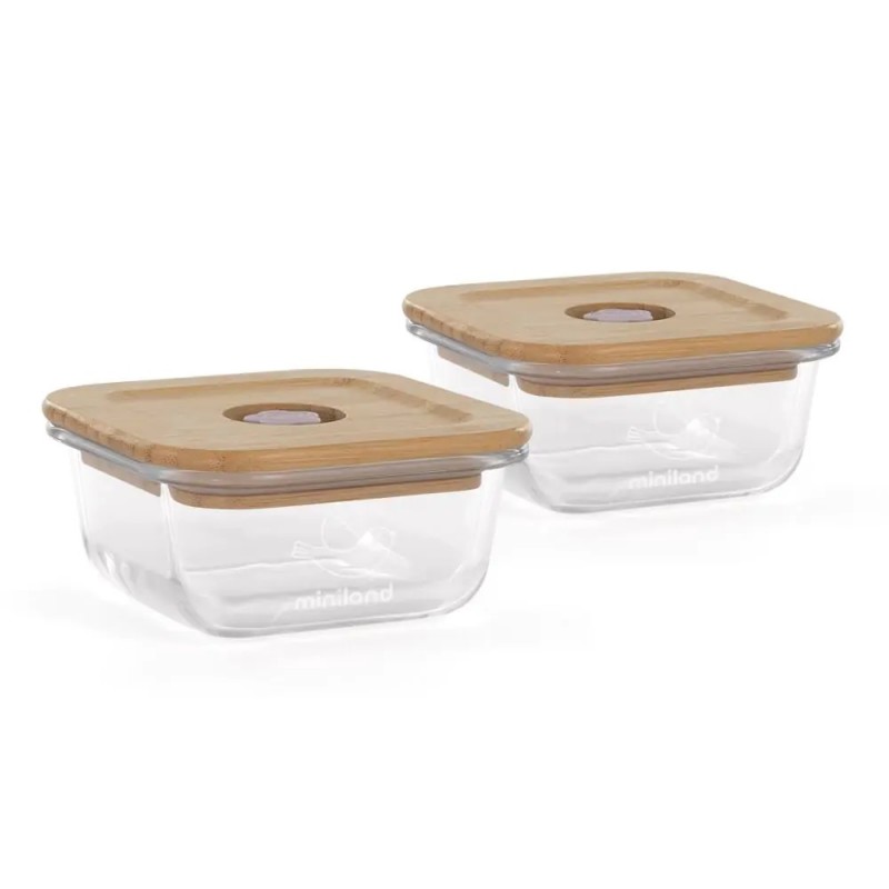 MINILAND ΣΕΤ 2 ΔΟΧΕΙΩΝ 210 ML ECO SQUARE CHICK