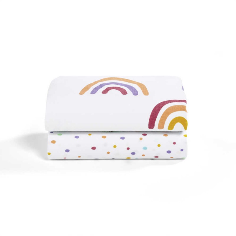 SNUZ ΣΕΤ ΣΕΝΤΟΝΙΑ 2 ΤΕΜΑΧΙΩΝ ΓΙΑ ΛΙΚΝΟ SNUZPOD 44x80 cm MULTI RAINBOW